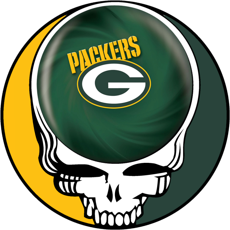 Green Bay Packers skull logo iron on transfers